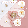 6Pcs Brass Micro Pave Clear Cubic Zirconia Pendants ZIRC-HS0001-07-4