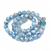 Natural Fire Crackle Agate Beads Strands G-S295-16C-8mm-2