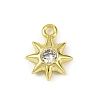 Brass Pave Clear Cubic Zirconia Pendants KK-L238-12G-1