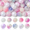 200Pcs 10 Styles Imitation Pearl & Opaque Acrylic Berry Beads OACR-FS0001-96B-2