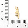 Brass Pave Clear Cubic Zirconia Charms KK-A273-01G-F-3