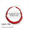 Resin Rondelle Beaded Necklaces for Women FS-WG3D4DE-01-1