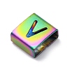 Ion Plating(IP) 304 Stainless Steel Square Slide Charms STAS-L132-14V-M-2