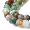 Frosted Round Natural Indian Agate Beads G-J338-02-4mm-3