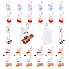 60Pcs 6 Style Music Theme Opaque Resin Pendants RESI-DC0001-06-1
