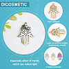 DICOSMETIC 18Pcs 3 Colors 304 Stainless Steel Pendant STAS-DC0012-31-3