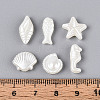 Ocean Theme ABS Plastic Imitation  Pearl Beads OACR-T028-85-4