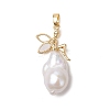 Natural Baroque Keshi Pearl Pendants PALLOY-JF05220-01-1