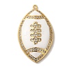 Rack Plating Brass Enamel with Cubic Zirconia Pendant KK-A229-32G-02-1