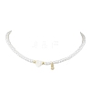 Brass Micro Pave Grade AAA Cubic Zirconia Letter Pendant Necklaces NJEW-JN04771-19-1