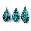 Spray Painted Natural Spiral Shell Pendants SHEL-K006-50C-1