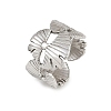 304 Stainless Steel Adjustable Open Cuff Rings for Women RJEW-K299-01P-4