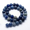 Dyed & Heated Natural Blue Aventurine Beads Strands G-I199-24-10mm-2