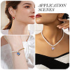 18Pcs 6 Colors Alloy Glass Charms FIND-TA0009-91G-8
