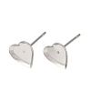 Tarnish Resistant Earring Cabochon Settings 304 Stainless Steel Ear Studs Blank Settings X-STAS-Q170-12-4