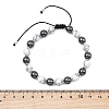 Adjustable Synthetic Howlite & Non-Magnetic Synthetic Hematite Round Braided Bead Bracelets for Womem Men BJEW-JB13588-2