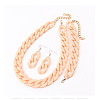 Acrylic Curb Chain Chain Necklaces & Dangle Earrings & Bracelets Sets FS-WGA399B-16-1