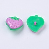 Acrylic Strawberry Shank Buttons X-BUTT-E021-B-05-2