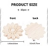 Wood Carved Onlay Applique Craft WOOD-WH0034-11B-2
