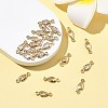 SHEGRACE Brass Pave Clear Cubic Zirconia Teardrop Connector Charms XGRQ2O545-449G-4
