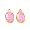 Brass Crushed Ice Cut Cubic Zirconia Pendants KK-D024-24B-G-1