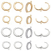 SUPERFINDINGS 16Pcs 4 Style Brass Micro Pave Cubic Zirconia Huggie Hoop Earring Findings FIND-FH0004-02-1