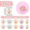 25Pcs 5 Colors Glass Pendants GLAA-YW0005-47-2