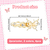 4Pcs 2 Colors Alloy Alligator Hair Clips OHAR-HY0001-06C-2