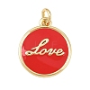 Brass Enamel Pendants KK-L251-02G-F02-1