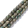Tibetan Style dZi Beads Strands TDZI-E005-01L-1
