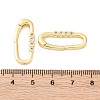 Brass Micro Pave Clear Cubic Zirconia Spring Gate Rings KK-S510-04G-2