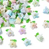 90Pcs 9 Colors Acrylic Flower Pendants PALLOY-CJ00074-8