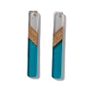 Transparent Resin & Walnut Wood Big Pendants RESI-M027-11C-1
