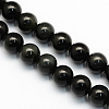 Natural Obsidian Round Beads Strands X-G-S156-4mm-1