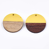 Resin & Walnut Wood Pendants RESI-S358-02B-14-2
