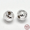 Fancy Cut 925 Sterling Silver Round Beads STER-F012-09C-1