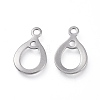 Non-Tarnish 201 Stainless Steel 2-Loop Link Pendants STAS-L232-085P-2