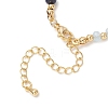 Brass & Dyed Natural Malaysia Jade Rondelle Beaded Bracelets for Women BJEW-JB13323-03-4