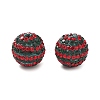 Christmas Theme Stripe Pattern Polymer Clay Rhinestone Beads CLAY-NH0001-01A-1