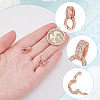 2Pcs 925 Sterling Silver Micro Pave Clear Cubic Zirconia Enhancer Shortener Bails STER-AR0001-22RG-3
