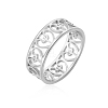 Non-Tarnish Heart with Cross Stainless Steel Hollow Finger Ring PW-WG90649-04-1