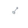 Sun 316L Surgical Stainless Steel with Synthetic Opal Tongue Rings FS-WGFD6E3-02-2