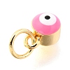 Brass Enamel Pendants KK-Y001-02B-02G-3