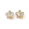 Brass Micro Pave Cubic Zirconia Beads KK-S336-08G-A-1