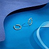 2Pcs 925 Sterling Silver Cuff Earrings EJEW-PH0001-39-4