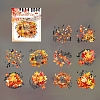 10Pcs 10 Styles Musical Maple Leaf Waterproof PET Plastic Self-Adhesive Decorative Stickers PW-WG52866-03-1