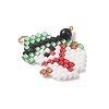 Christmas Themed Glass Seed Beaded Pendants PALLOY-MZ00868-03-3