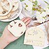 20 Pcs 2 Styles Natural Wood Cabochons WOOD-NB0001-72-4