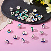 40Pcs 8 Styles Alloy Glass & Iron Rhinestone Spacer Beads FIND-TA0008-70B-6