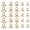 75pcs 5 Styles 304 Stainless Steel Bead Cap Pendant Bails STAS-CD0001-14-1